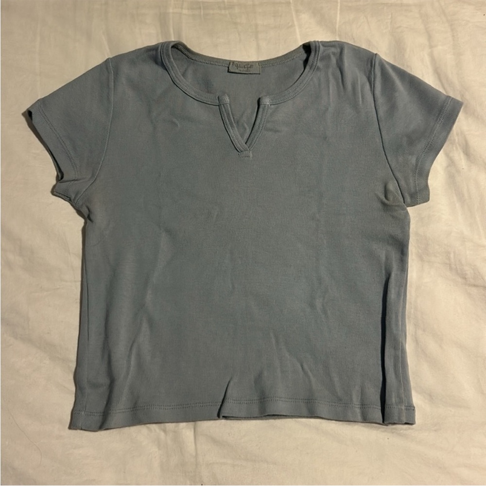 Brandy Melville Blue Short Sleeve Top